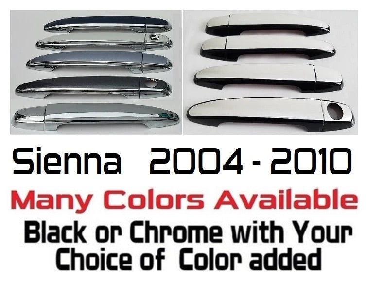 Custom Car Door Handle Overlays Covers For 2004 - 2010 Toyota Sienna