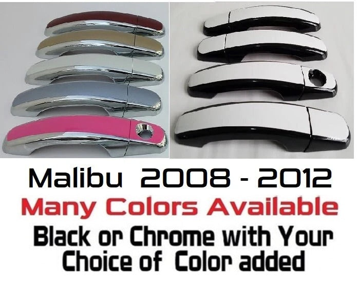 Custom Car Door Handle Overlays Covers For  2008 - 2012 Chevy Malibu