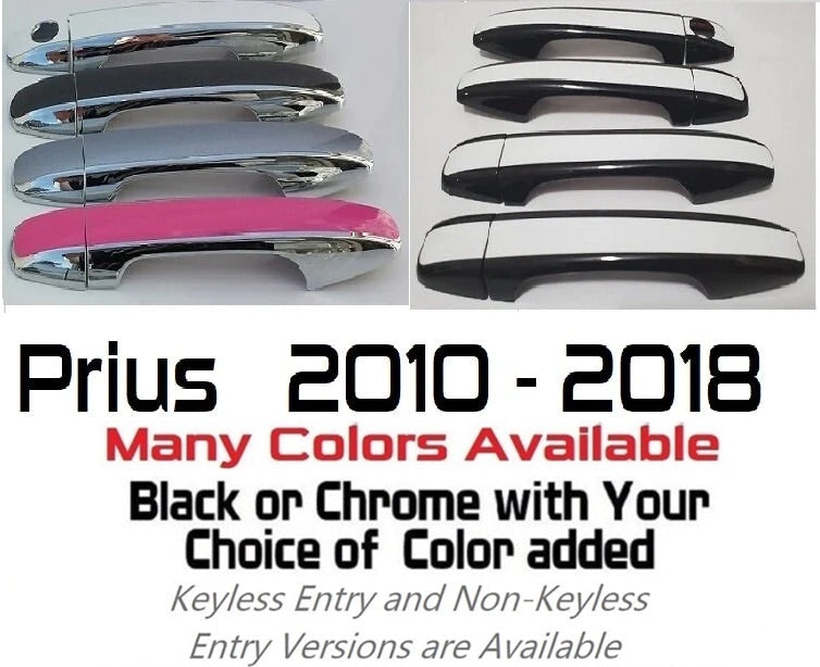 Custom Car Door Handle Overlays Covers For 2010 - 2018 Toyota Prius