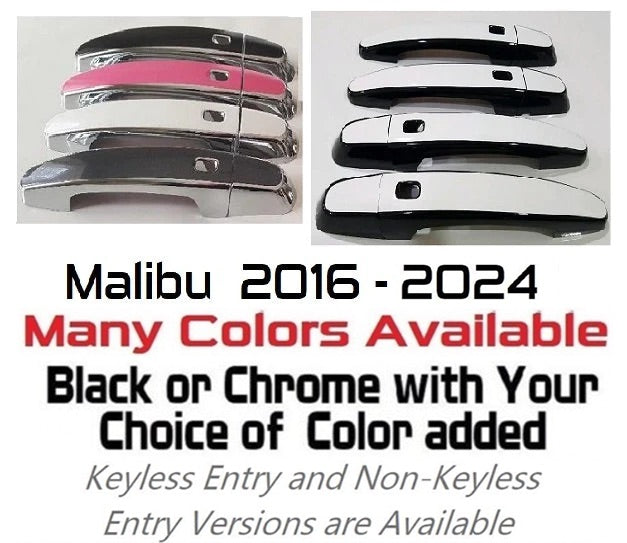 Custom Car Door Handle Overlays Covers For  2016 - 2022 Chevy Malibu