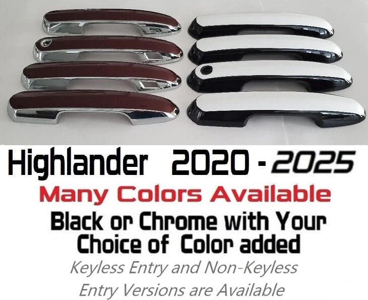 Custom Car Door Handle Overlays Covers For 2020-2023 Toyota Highlander