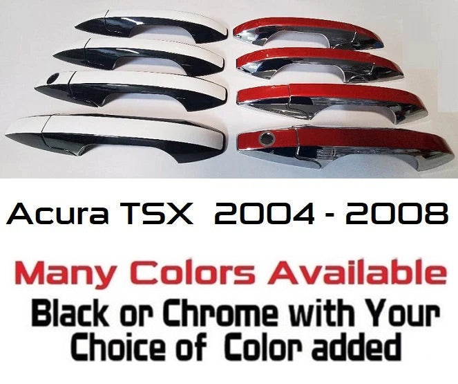 Custom Car Door Handle Overlays Covers For  2004 - 2008 TSX Acura