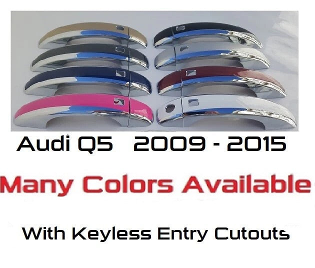 Custom Two Tone Chrome Car Door Handle Overlays Covers For  2009 – 2015 Audi Q5