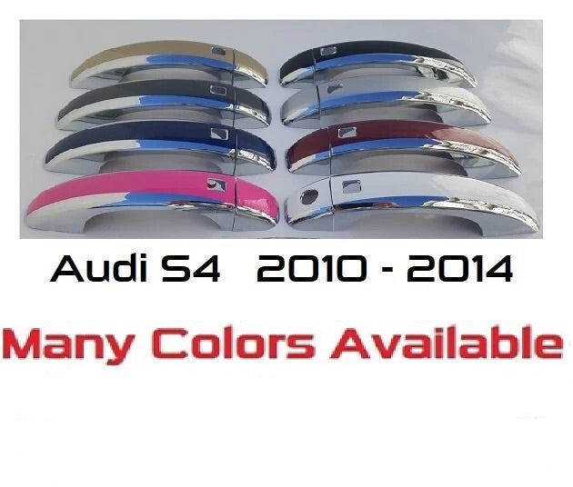 Custom Two Tone Chrome Car Door Handle Overlays Covers For  2010 – 2014 Audi S4