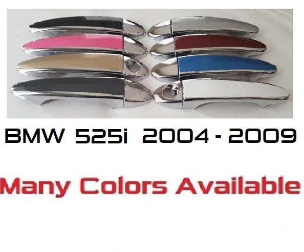 Custom Car Door Handle Overlays Covers For  2004 - 2009 BMW 525i Series