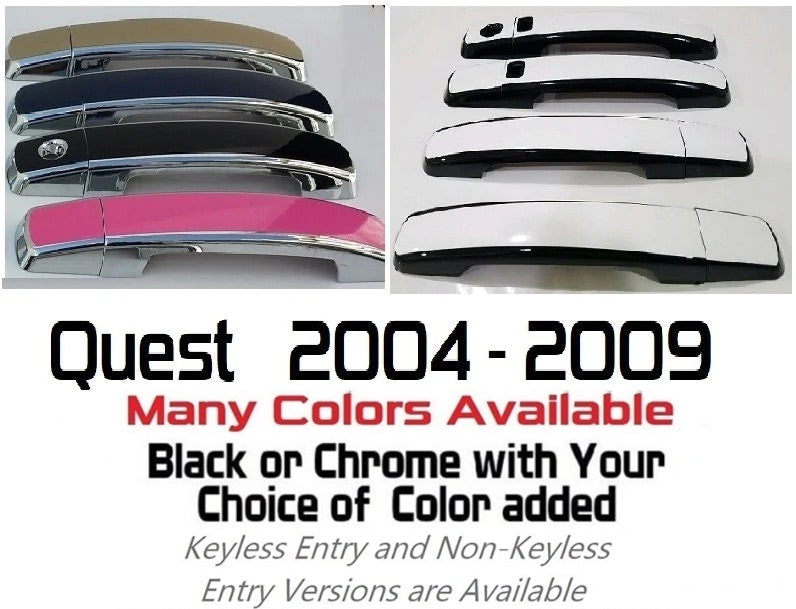 Custom Car Door Handle Overlays Covers For  2004 - 2009 Nissan Quest