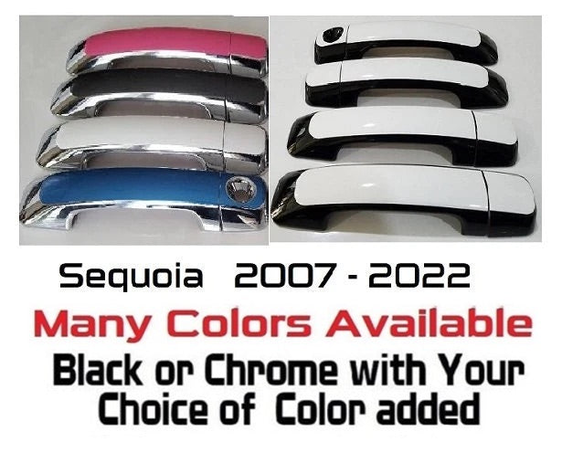 Custom Car Door Handle Overlays Covers For 2007 - 2022 Toyota Sequoia