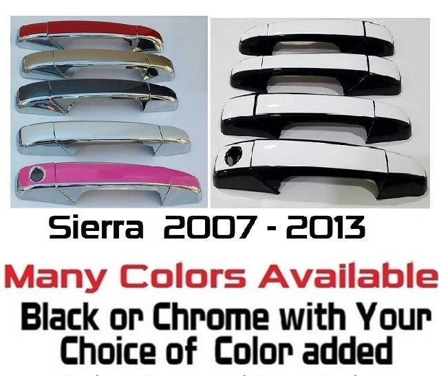 Custom Car Door Handle Overlays Covers For  2007 - 2013 GMC Sierra