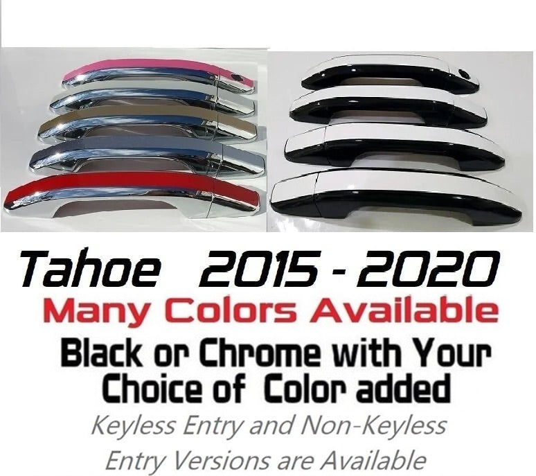 Custom Car Door Handle Overlays Covers For  2015 - 2020 Chevy Tahoe