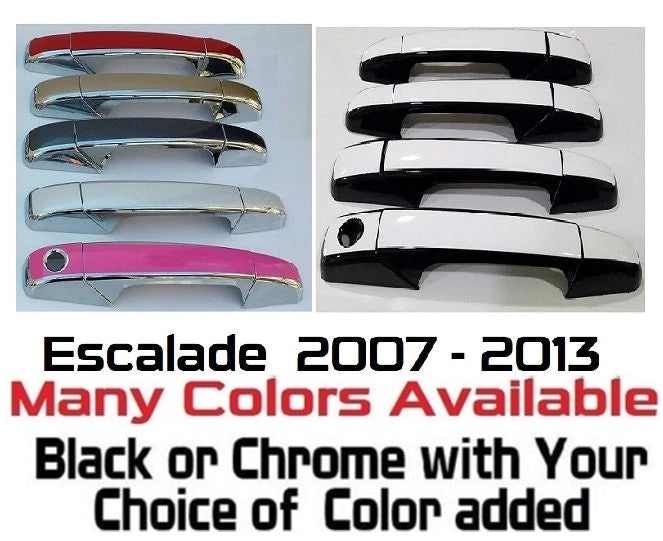 Custom Car Door Handle Overlays Covers For  2007 - 2013 Cadillac Escalade