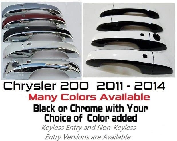Custom Car Door Handle Overlays Covers For  2011 - 2014 Chrysler 200