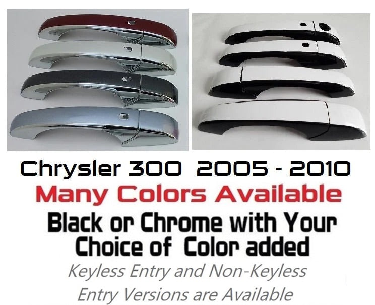 Custom Car Door Handle Overlays Covers For  2005 - 2010 Chrysler 300