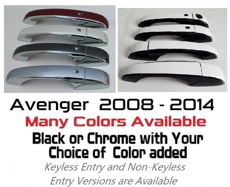 Custom Car Door Handle Overlays Covers For  2008 - 2014 Chrysler Avenger