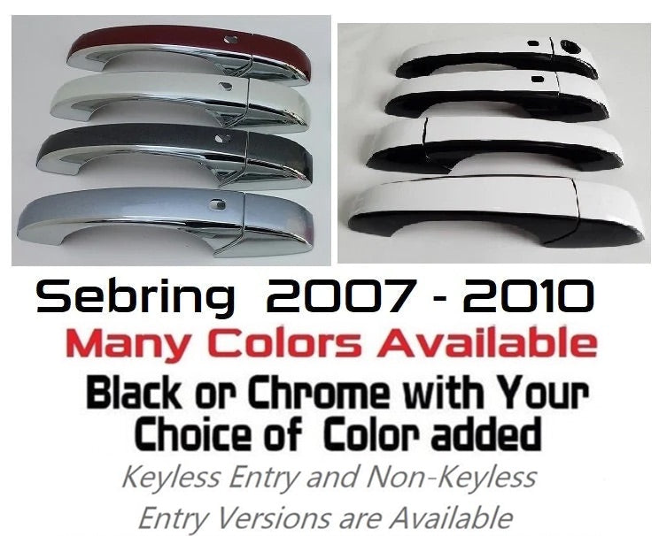 Custom Car Door Handle Overlays Covers For  2007 - 2010 Chrysler Sebring