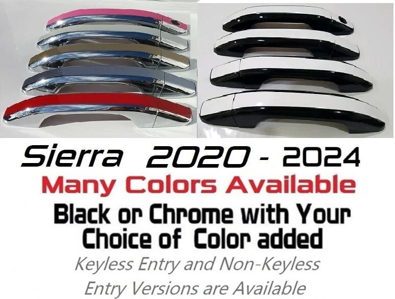 Custom Car Door Handle Overlays Covers For  2020 - 2024 GMC Sierra