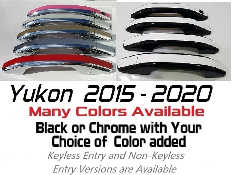 Custom Car Door Handle Overlays Covers For  2015 - 2020 GMC Yukon