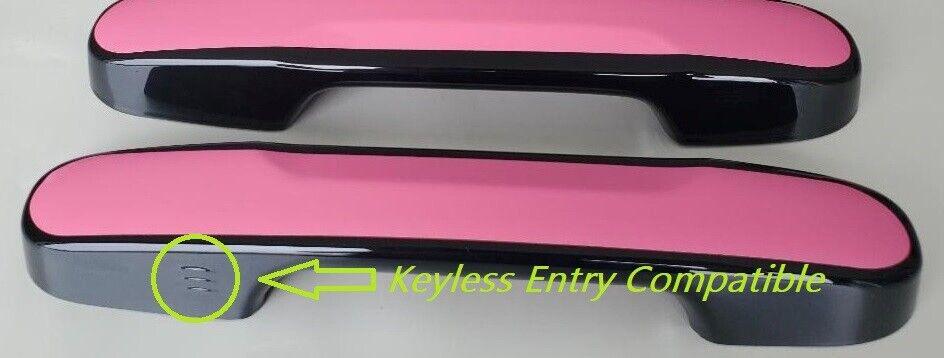 Full Set of Custom Chrome or Black Door Handle Overlays For the 2023 - 2024 Honda Pilot - You Choose the Color of the Middle Insert