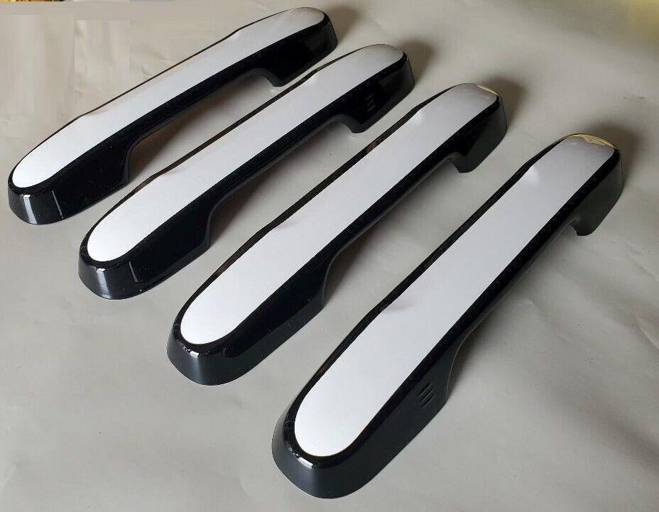 Full Set of Custom Chrome or Black Door Handle Overlays For the 2023 - 2024 Honda Pilot - You Choose the Color of the Middle Insert