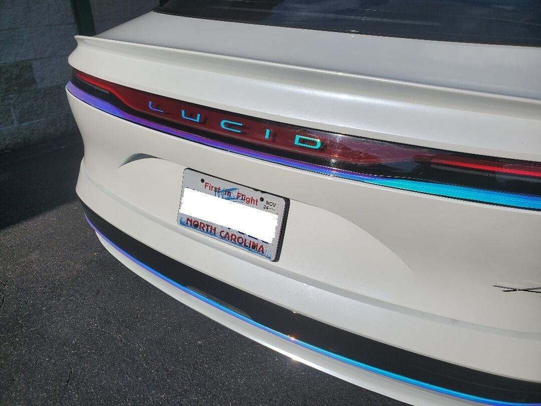 FOUR Sets of Custom Vinyl Overlays For Lucid 2021 - 2025 (YOU Choose Color) Two Sets for the Front Letters and Two Sets for the Rear Letters