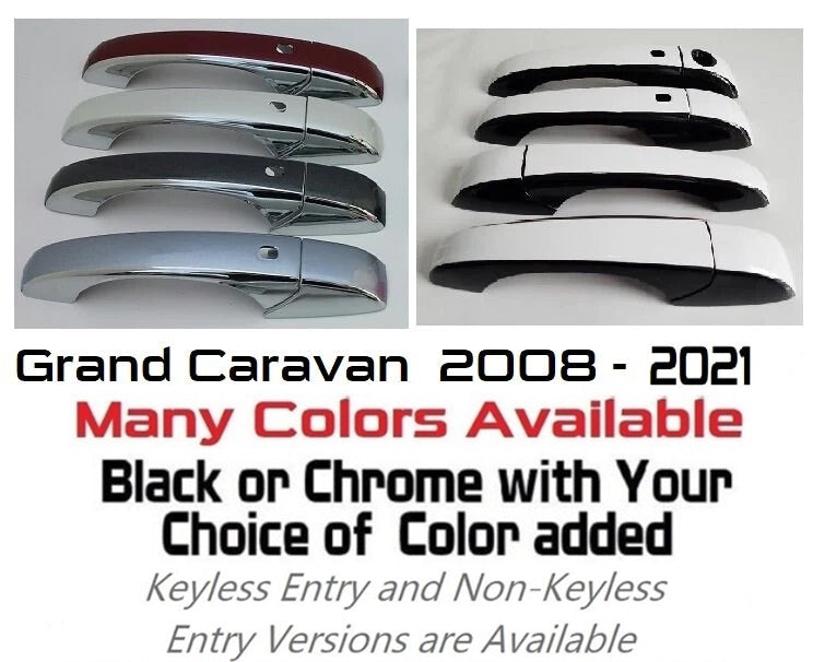 Custom Car Door Handle Overlays Covers For  2008 - 2021 Dodge Grand Caravan