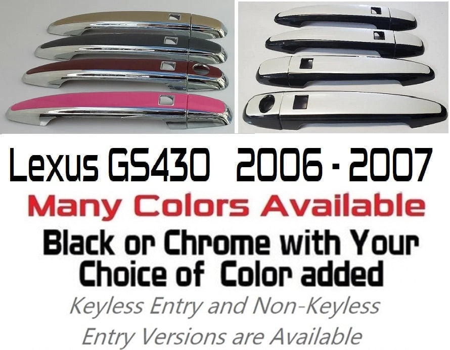 Custom Car Door Handle Overlays Covers For 2006 - 2007 Lexus GS430