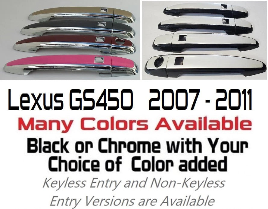 Custom Car Door Handle Overlays Covers For 2007 - 2011 Lexus GS450
