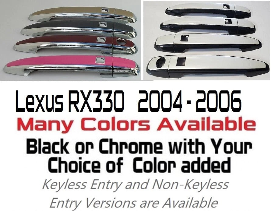 Custom Car Door Handle Overlays Covers For 2004 - 2006 Lexus RX330