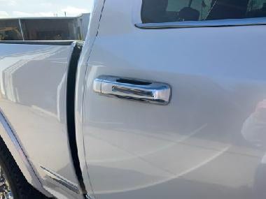 Full Set of Custom Black OR Chrome Door Handle Overlays / Covers For the 2019 - 2022 Dodge Ram 1500 -- You Choose the Middle Color Insert