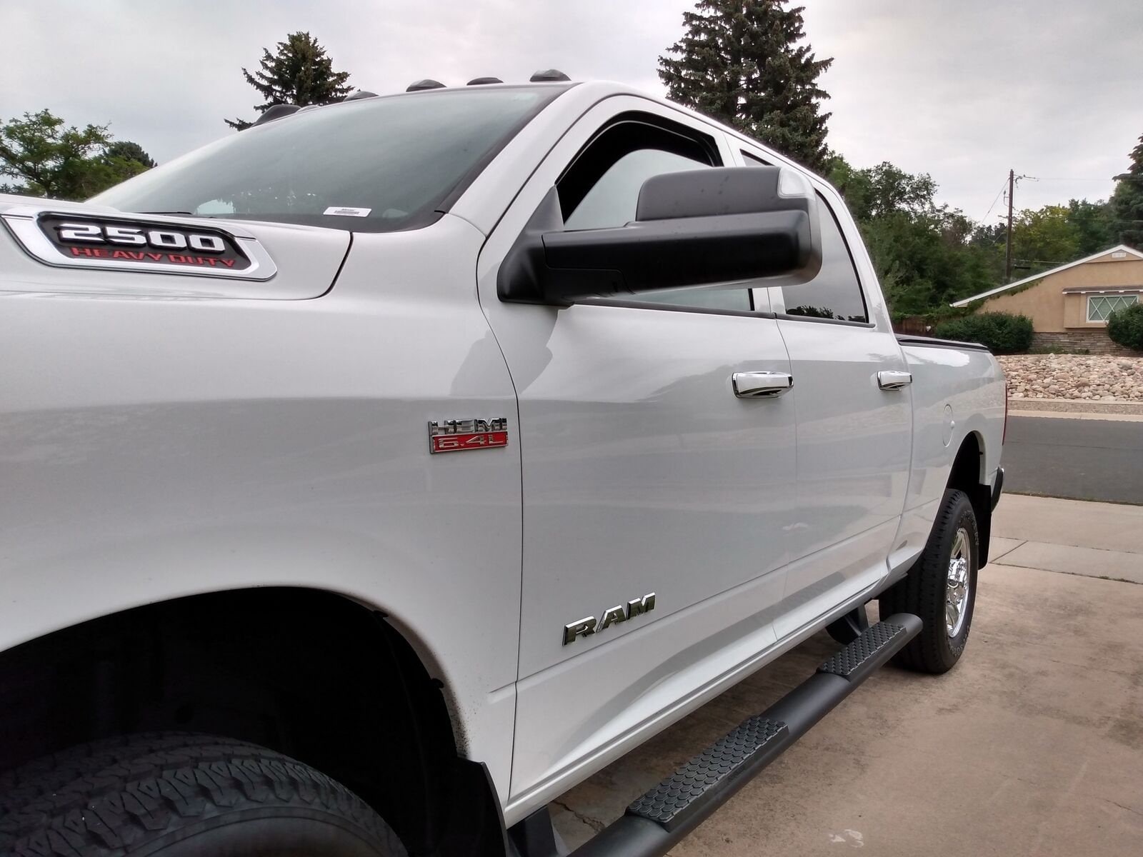 Full Set of Custom Black OR Chrome Door Handle Overlays / Covers For the 2010 - 2022 Dodge Ram 3500 -- You Choose the Middle Color Insert