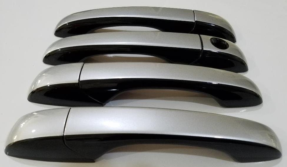 Full Set Custom Black OR Chrome Door Handle Overlays / Covers For the 2013- 2019 Dodge Caravan