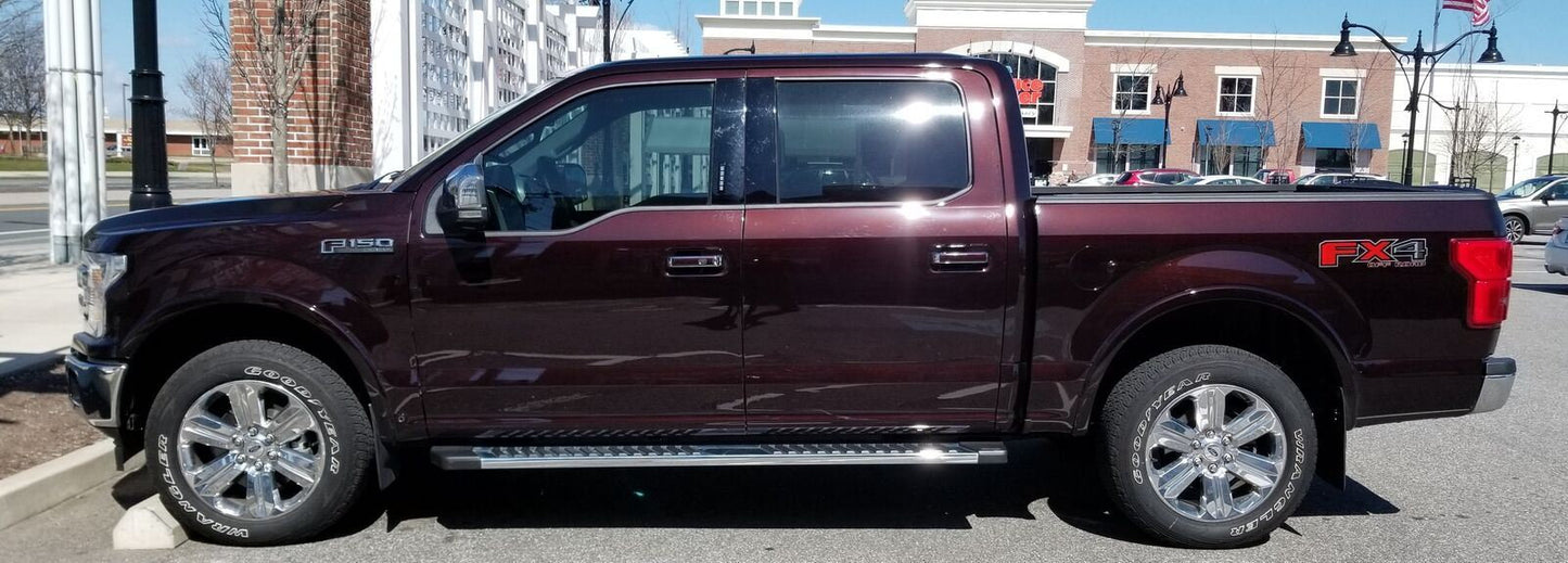 Full Set of Custom Black OR Chrome Door Handle Overlays / Covers For the 2015 - 2022 Ford F350  -- You Choose the Middle Color Insert