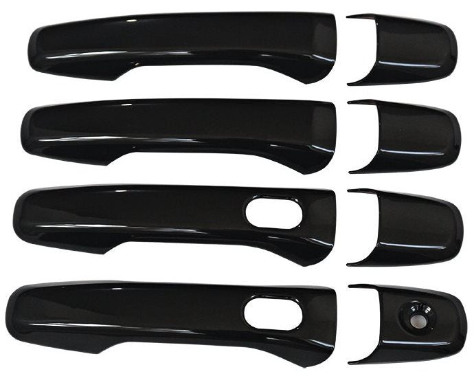 Full Set of Custom Black OR Chrome Door Handle Overlays / Covers For the 2011 - 2014 Ford Edge  -- You Choose the Middle Color Insert