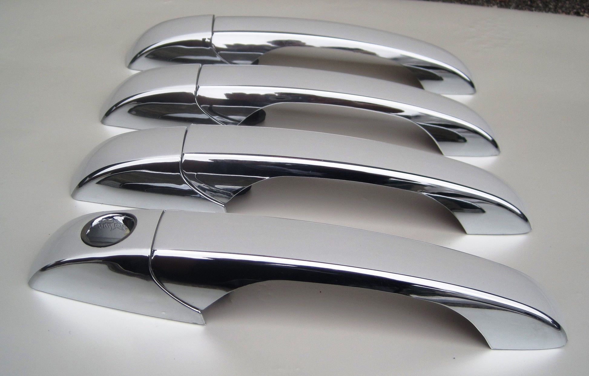 Full Set Custom Black OR Chrome Door Handle Overlays / Covers For the 2013- 2019 Dodge Caravan