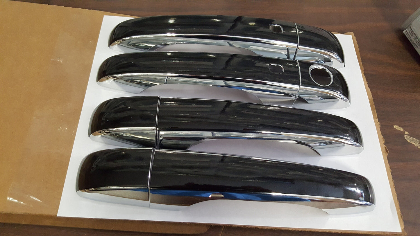 Full Set Custom Black OR Chrome Door Handle Overlays / Covers For the 2011 - 2021 Chrysler 300