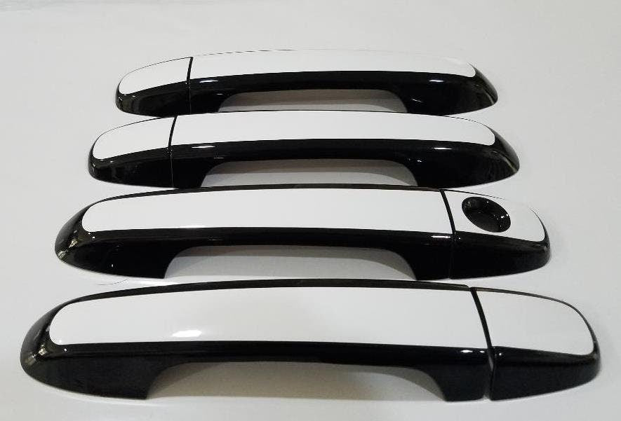 Full Set Custom Black OR Chrome Door Handle Overlays / Covers For 2019- 2022 Subaru Forester You Choose the Color of the Middle Insert