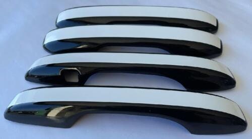 Full Set of Custom Black OR Chrome Door Handle Overlays / Covers For 2023 - 2025 Honda HR-V -- You Choose the Color of the Middle Insert