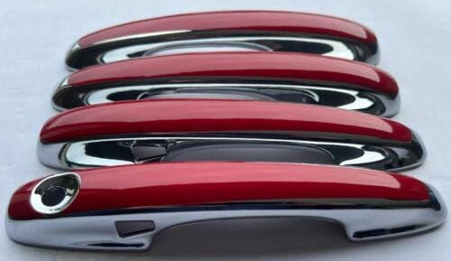 Full Set of Custom Black OR Chrome Door Handle Overlays / Covers For the 2020 - 2023 Ford Escape  -- You Choose the Middle Color Insert