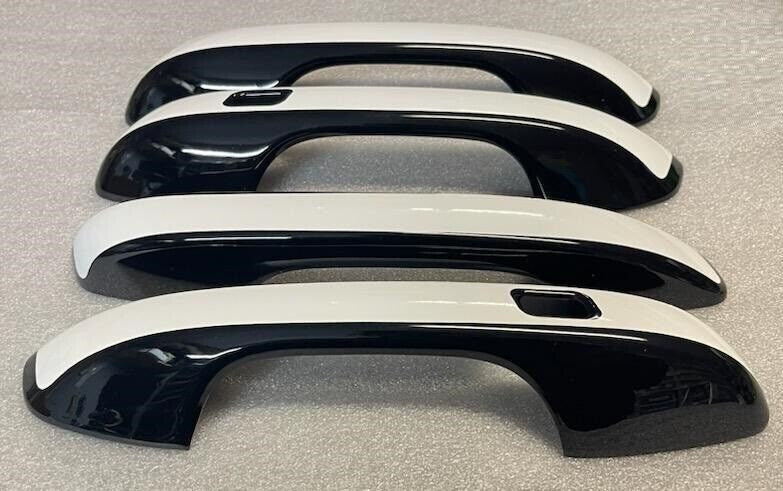 Full Set of Custom Chrome or Black Door Handle Overlays / Covers For the 2020 - 2024 Kia Telluride You Choose the Color of the Middle Insert